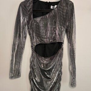 Tiger Mist Silver Black Shimmer Dress